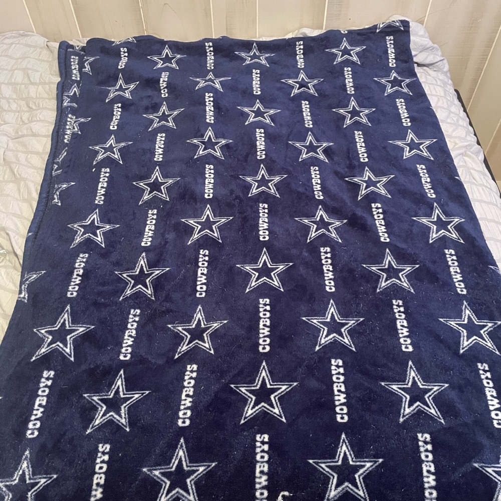 NFL Navy Blue Star Pattern Blanket